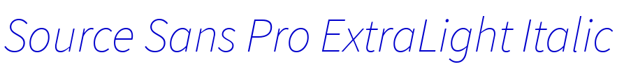 Source Sans Pro ExtraLight Italic font